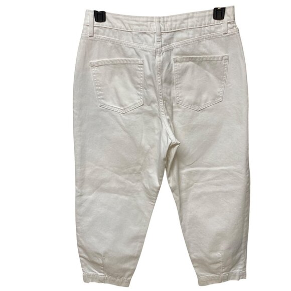 Gianni Bini White High-Waisted Womens Cropped Pants Front & Back Pockets 30 NWOT - Picture 6 of 8